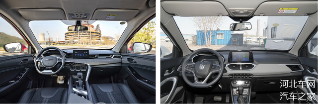 左为BEIJING-X3 1.5T CVT荣耀版 PLUS,右为宝骏510 1.5L 自动乐享型